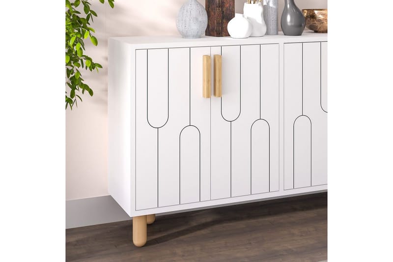 Konsoli Masateru Valkoinen - Valkoinen - Huonekalut - Pöytä & ruokailuryhmä - Apupöytä & sivupöytä - Konsolipöytä