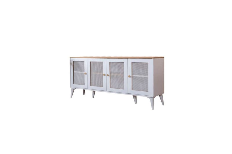 Konsoli Mjudi Valkoinen / Tammi - Valkoinen / Tammi - Huonekalut - Pöytä & ruokailuryhmä - Apupöytä & sivupöytä - Konsolipöytä