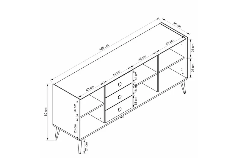 Konsoli Ralor Valkoinen - Valkoinen - Huonekalut - Pöytä & ruokailuryhmä - Apupöytä & sivupöytä - Konsolipöytä