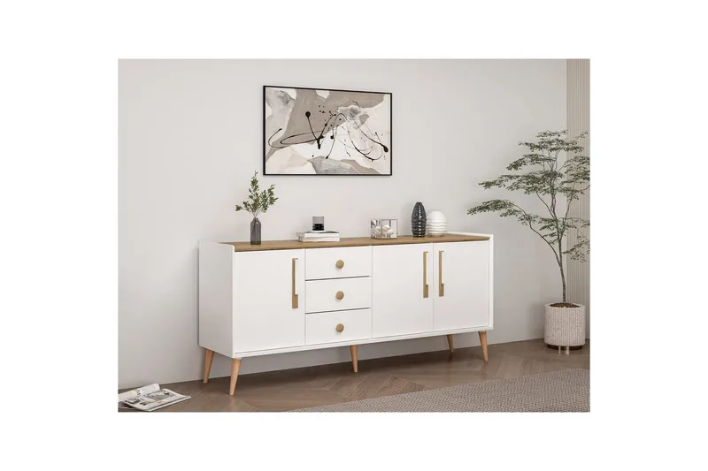 Konsoli Ralor Valkoinen - Valkoinen - Huonekalut - Pöytä & ruokailuryhmä - Apupöytä & sivupöytä - Konsolipöytä