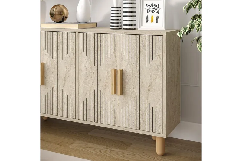 Konsoli Roger Traverten - Traverten - Huonekalut - Pöytä & ruokailuryhmä - Apupöytä & sivupöytä - Konsolipöytä