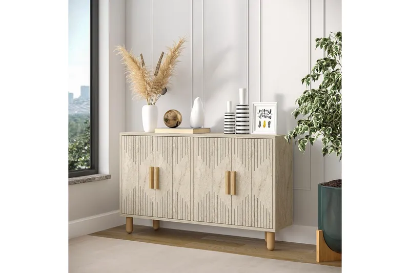 Konsoli Roger Traverten - Traverten - Huonekalut - Pöytä & ruokailuryhmä - Apupöytä & sivupöytä - Konsolipöytä