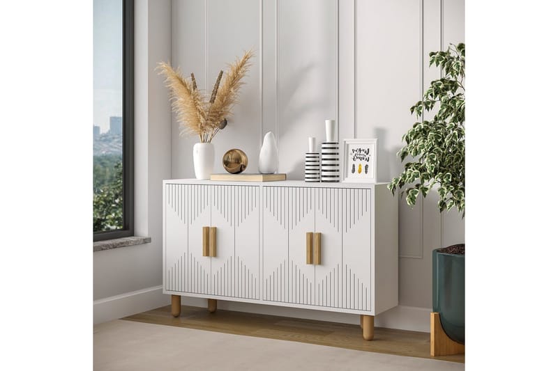 Konsoli Roger Valkoinen - Valkoinen - Huonekalut - Pöytä & ruokailuryhmä - Apupöytä & sivupöytä - Konsolipöytä