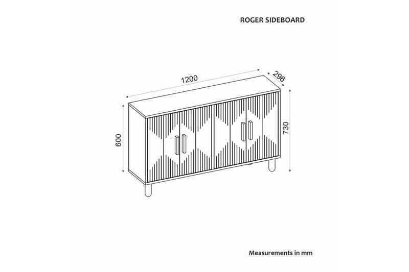 Konsoli Roger Valkoinen - Valkoinen - Huonekalut - Pöytä & ruokailuryhmä - Apupöytä & sivupöytä - Konsolipöytä