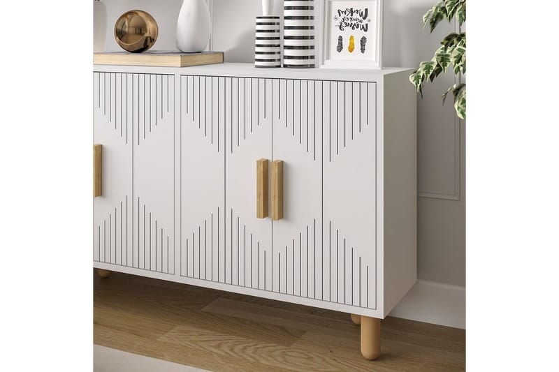 Konsoli Roger Valkoinen - Valkoinen - Huonekalut - Pöytä & ruokailuryhmä - Apupöytä & sivupöytä - Konsolipöytä