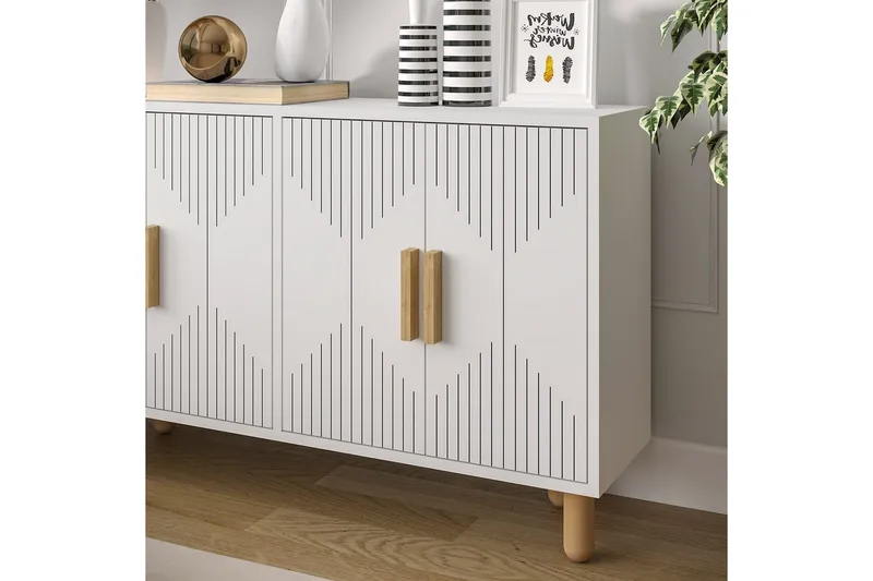 Konsoli Roger Valkoinen - Valkoinen - Huonekalut - Pöytä & ruokailuryhmä - Apupöytä & sivupöytä - Konsolipöytä