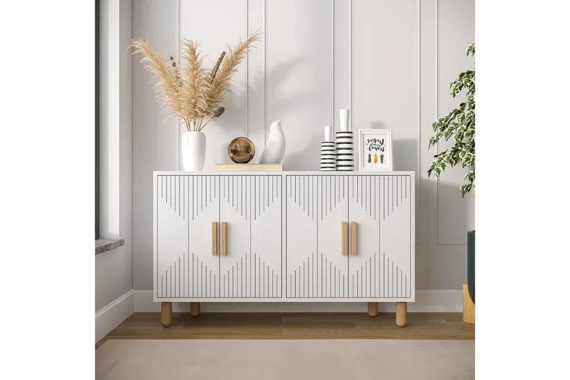 Konsoli Roger Valkoinen - Valkoinen - Huonekalut - Pöytä & ruokailuryhmä - Apupöytä & sivupöytä - Konsolipöytä