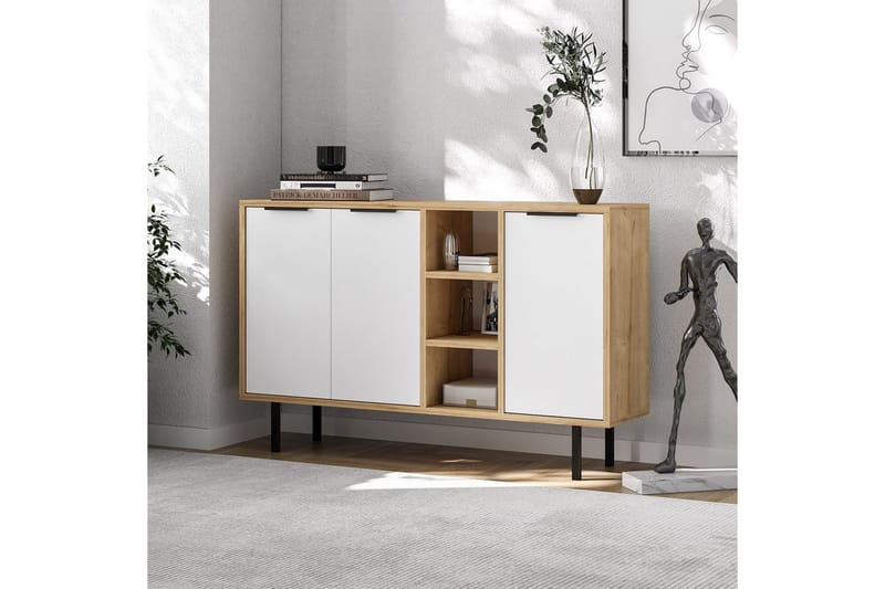 Konsoli Schmida Safidoniritammi / Valkoinen - Sininen/Valkoinen - Huonekalut - Pöytä & ruokailuryhmä - Apupöytä & sivupöytä - Konsolipöytä