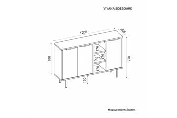 Konsoli Schmida Safidoniritammi / Valkoinen - Sininen/Valkoinen - Huonekalut - Pöytä & ruokailuryhmä - Apupöytä & sivupöytä - Eteispöytä