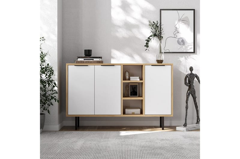 Konsoli Schmida Safidoniritammi / Valkoinen - Sininen/Valkoinen - Huonekalut - Pöytä & ruokailuryhmä - Apupöytä & sivupöytä - Konsolipöytä