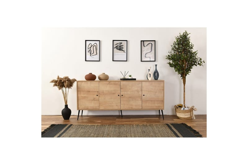 Konsoli Selougate Tammi - Keskisävyinen puu - Huonekalut - Pöytä & ruokailuryhmä - Apupöytä & sivupöytä - Konsolipöytä