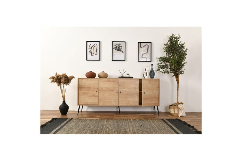 Konsoli Selougate Tammi - Keskisävyinen puu - Huonekalut - Pöytä & ruokailuryhmä - Apupöytä & sivupöytä - Konsolipöytä