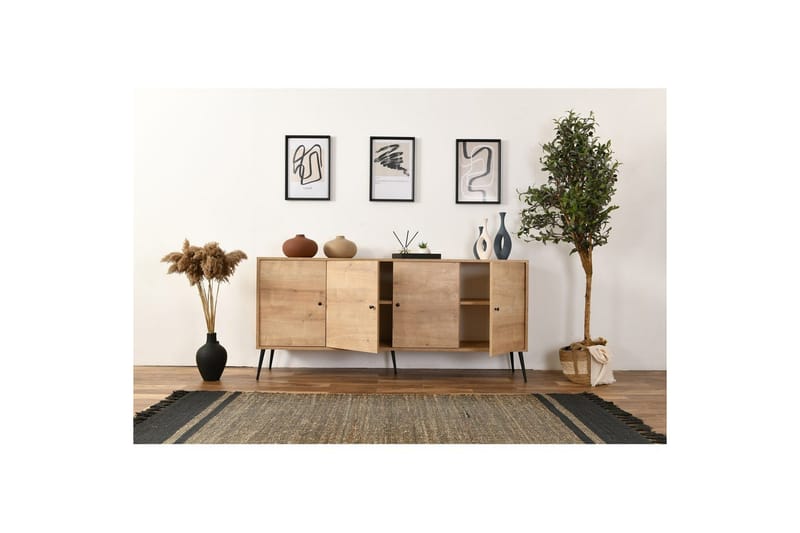 Konsoli Selougate Tammi - Keskisävyinen puu - Huonekalut - Pöytä & ruokailuryhmä - Apupöytä & sivupöytä - Konsolipöytä