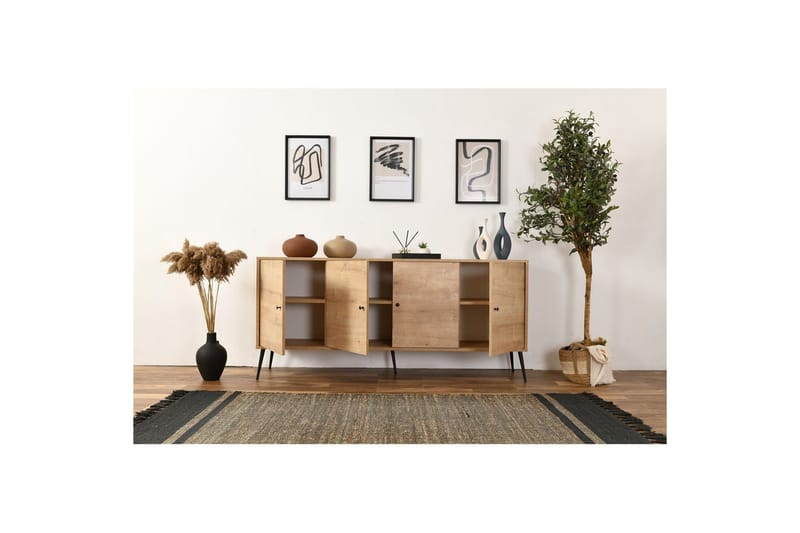 Konsoli Selougate Tammi - Keskisävyinen puu - Huonekalut - Pöytä & ruokailuryhmä - Apupöytä & sivupöytä - Konsolipöytä