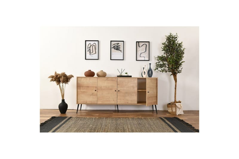 Konsoli Selougate Tammi - Keskisävyinen puu - Huonekalut - Pöytä & ruokailuryhmä - Apupöytä & sivupöytä - Konsolipöytä