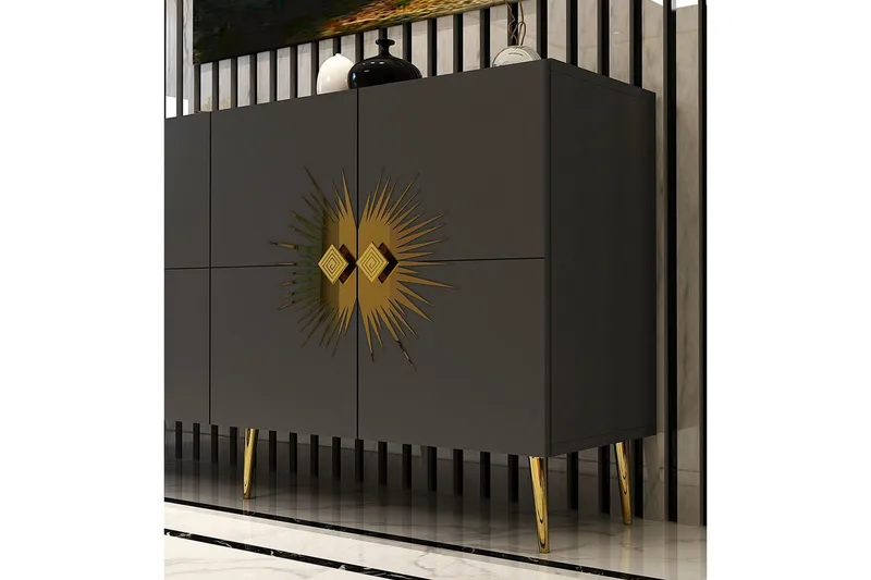 Konsoli Tari Antrasiitti / Kulta - Antrasiitti / Kulta - Huonekalut - Pöytä & ruokailuryhmä - Apupöytä & sivupöytä - Konsolipöytä