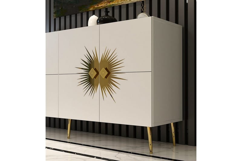 Konsoli Tari Valkoinen / Kulta - Valkoinen / Kulta - Huonekalut - Pöytä & ruokailuryhmä - Apupöytä & sivupöytä - Konsolipöytä