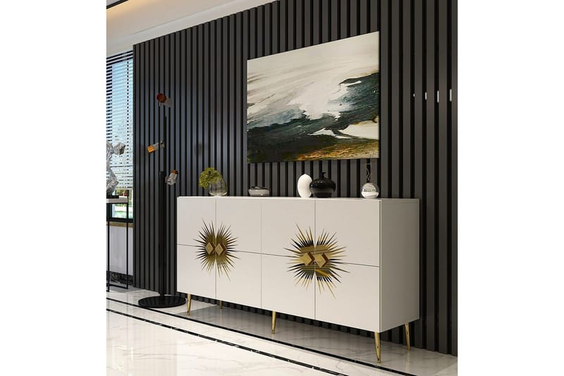 Konsoli Tari Valkoinen / Kulta - Valkoinen / Kulta - Huonekalut - Pöytä & ruokailuryhmä - Apupöytä & sivupöytä - Konsolipöytä