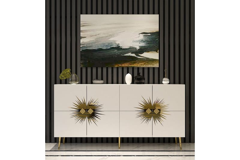 Konsoli Tari Valkoinen / Kulta - Valkoinen / Kulta - Huonekalut - Pöytä & ruokailuryhmä - Apupöytä & sivupöytä - Konsolipöytä