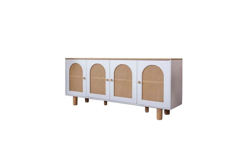 Konsoli Terra Valkoinen / Tammi - Keskisävyinen puu/Valkoinen - Huonekalut - Pöytä & ruokailuryhmä - Apupöytä & sivupöytä - Konsolipöytä