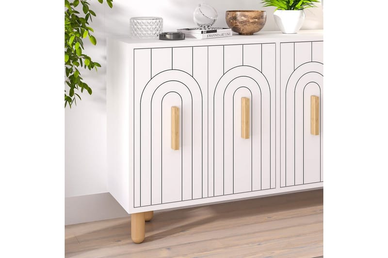 Konsoli Tiikeri Valkoinen - Valkoinen - Huonekalut - Pöytä & ruokailuryhmä - Apupöytä & sivupöytä - Konsolipöytä