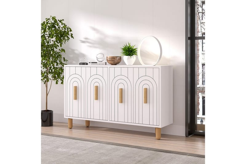 Konsoli Tiikeri Valkoinen - Valkoinen - Huonekalut - Pöytä & ruokailuryhmä - Apupöytä & sivupöytä - Konsolipöytä