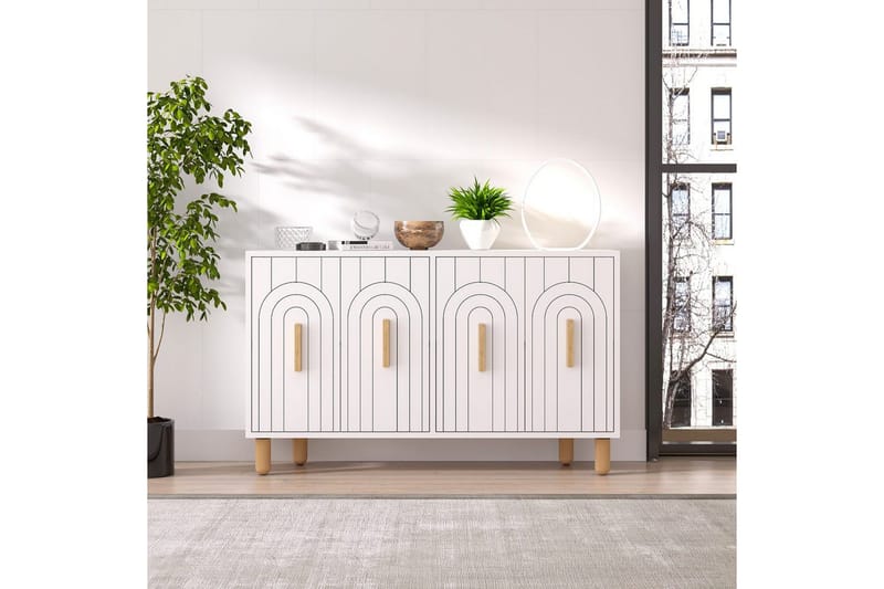 Konsoli Tiikeri Valkoinen - Valkoinen - Huonekalut - Pöytä & ruokailuryhmä - Apupöytä & sivupöytä - Konsolipöytä