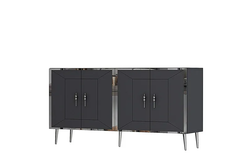 Konsoli Virdel Antrasiitti / Hopea - Antrasiitti / Hopea - Huonekalut - Pöytä & ruokailuryhmä - Apupöytä & sivupöytä - Konsolipöytä