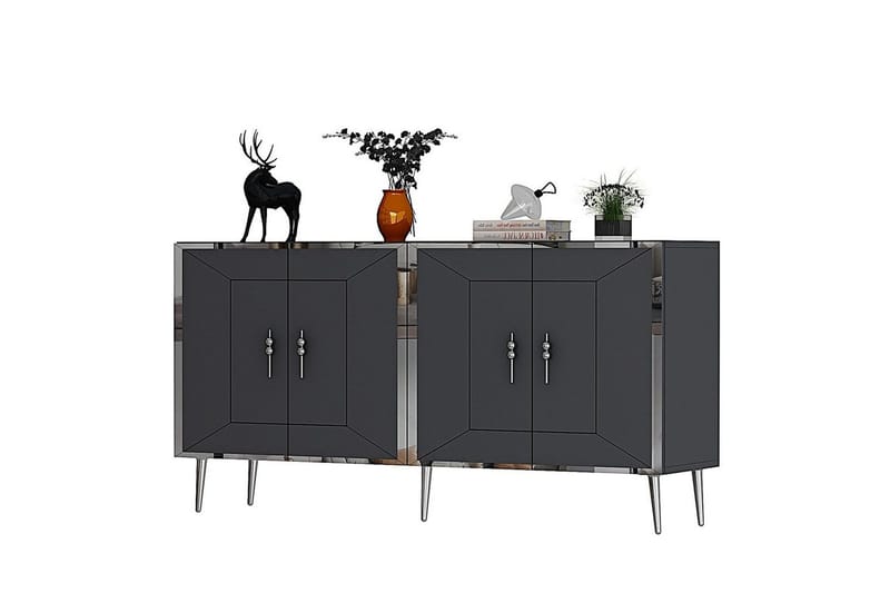 Konsoli Virdel Antrasiitti / Hopea - Antrasiitti / Hopea - Huonekalut - Pöytä & ruokailuryhmä - Apupöytä & sivupöytä - Konsolipöytä