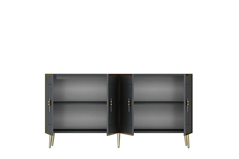 Konsoli Virdel Antrasiitti / Kulta - Antrasiitti / Kulta - Huonekalut - Pöytä & ruokailuryhmä - Apupöytä & sivupöytä - Konsolipöytä