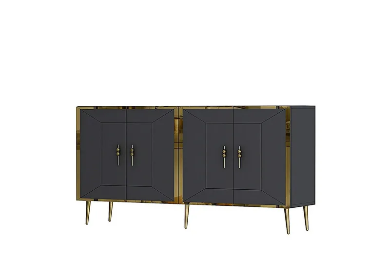 Konsoli Virdel Antrasiitti / Kulta - Antrasiitti / Kulta - Huonekalut - Pöytä & ruokailuryhmä - Apupöytä & sivupöytä - Konsolipöytä