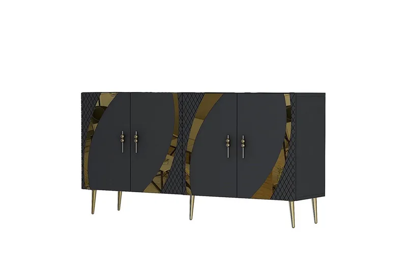 Konsoli Zoman Antrasiitti / Kulta - Antrasiitti / Kulta - Huonekalut - Pöytä & ruokailuryhmä - Apupöytä & sivupöytä - Konsolipöytä