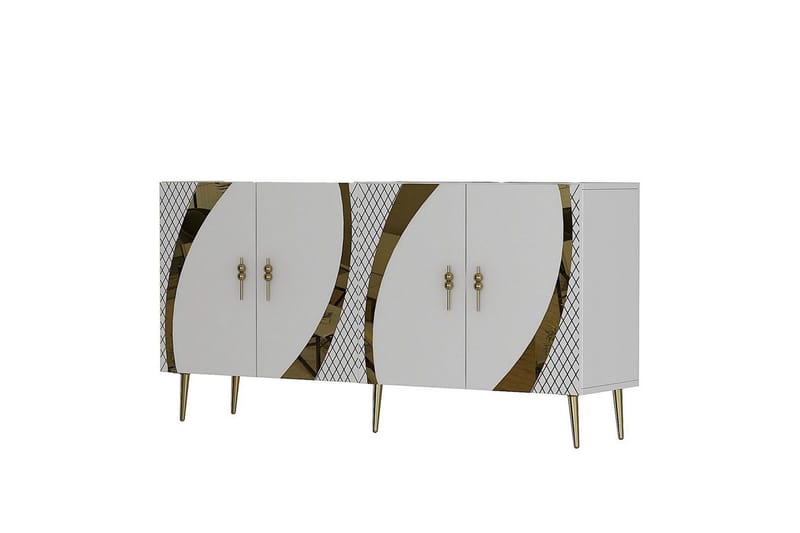 Konsoli Zoman Valkoinen / Kulta - Valkoinen / Kulta - Huonekalut - Pöytä & ruokailuryhmä - Apupöytä & sivupöytä - Konsolipöytä