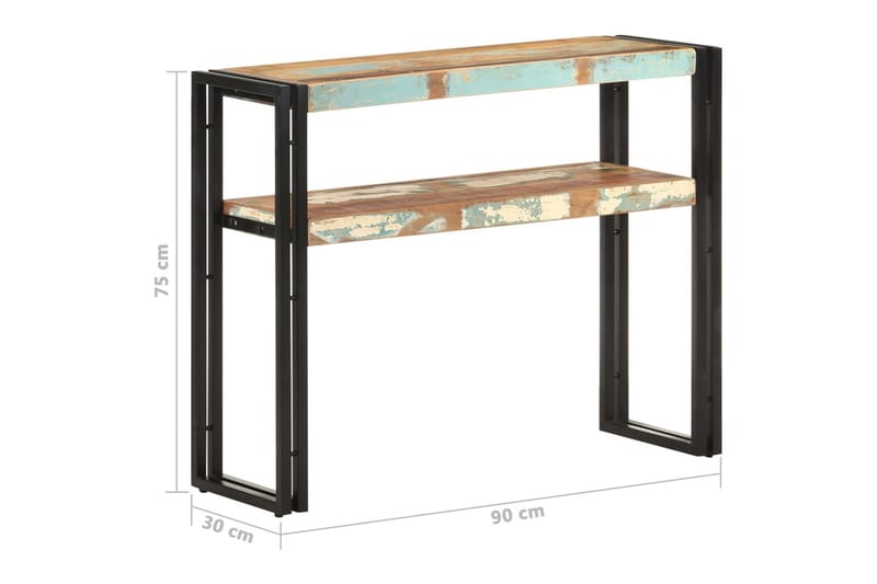 Konsolipöytä 90x30x75 cm kierrätetty täyspuu - Huonekalut - Pöytä & ruokailuryhmä - Apupöytä & sivupöytä - Konsolipöytä