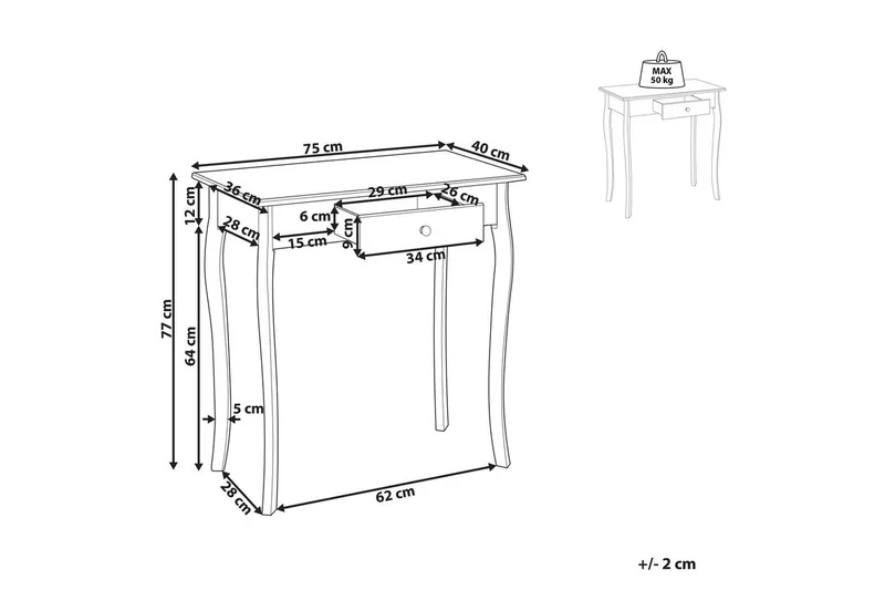 Konsolipöytä Albia - Huonekalut - Pöytä & ruokailuryhmä - Apupöytä & sivupöytä - Konsolipöytä