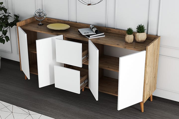Konsolipöytä Anite 180 cm - Ruskea/Valkoinen - Konsolipöytä - Eteispöytä