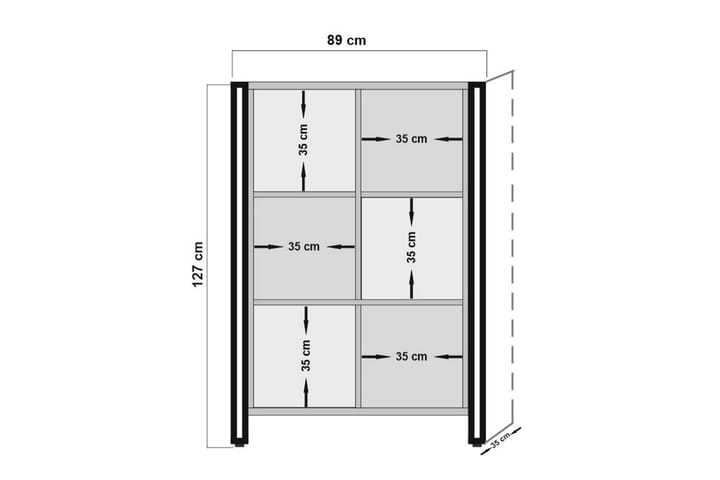 Apupöytä Arcasa 89 cm - Luonnonväri/Musta - Konsolipöytä - Eteispöytä