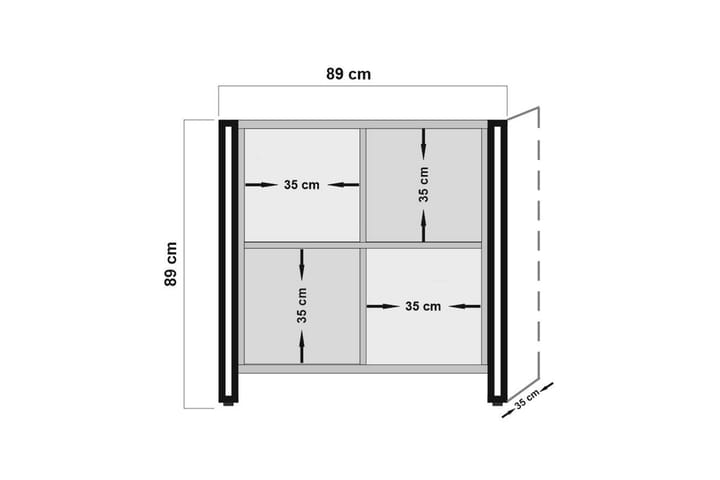 Apupöytä Arcasa 89 cm - Luonnonväri/Musta - Konsolipöytä - Eteispöytä