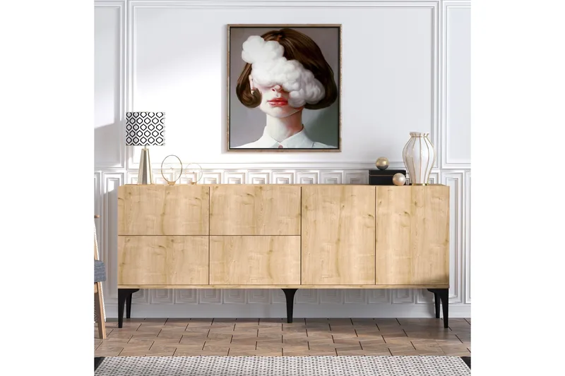 Apupöytä Bousghi 180 cm - Luonnonväri - Huonekalut - Pöytä & ruokailuryhmä - Apupöytä & sivupöytä - Konsolipöytä