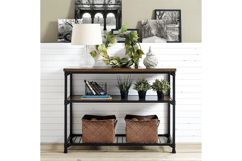 Apupöytä Cassy 121,9 cm Musta/Tummanruskea, Dorel Home