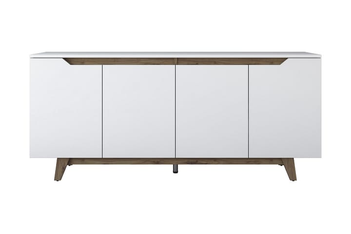 Apupöytä Crozon 180 cm - Valkoinen/Tummanruskea - Konsolipöytä - Eteispöytä