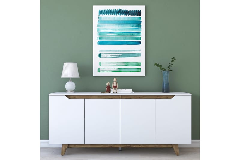 Apupöytä Crozon 180 cm - Valkoinen/Tummanruskea - Huonekalut - Pöytä & ruokailuryhmä - Apupöytä & sivupöytä - Konsolipöytä