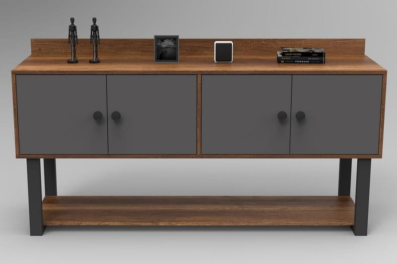 Apupöytä Dewat 180 cm - Tiikki/Antrasiitti - Huonekalut - Pöytä & ruokailuryhmä - Apupöytä & sivupöytä - Konsolipöytä