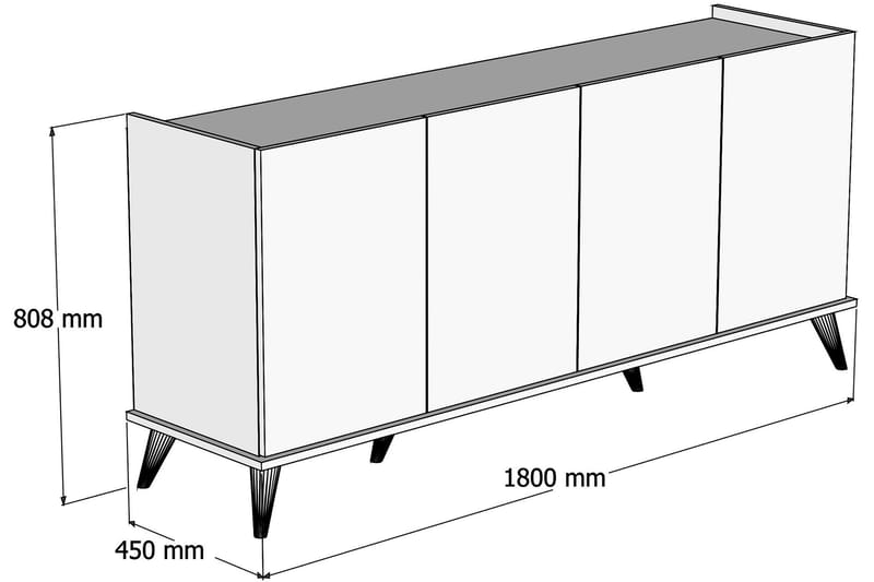 Apupöytä Elegaia 180 cm - Tummanruskea/Musta/Luonnonväri - Konsolipöytä - Eteispöytä