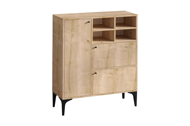 Apupöytä Evanie 100 cm, Sininen/Luonnonväri