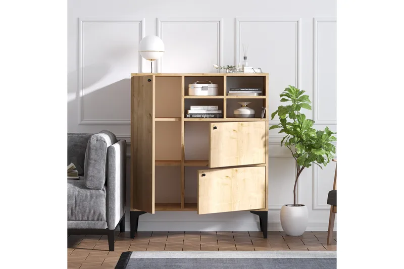 Apupöytä Evanie 100 cm - Sininen/Luonnonväri - Huonekalut - Pöytä & ruokailuryhmä - Apupöytä & sivupöytä - Konsolipöytä