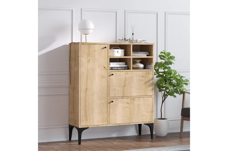 Apupöytä Evanie 100 cm - Sininen/Luonnonväri - Huonekalut - Pöytä & ruokailuryhmä - Apupöytä & sivupöytä - Konsolipöytä