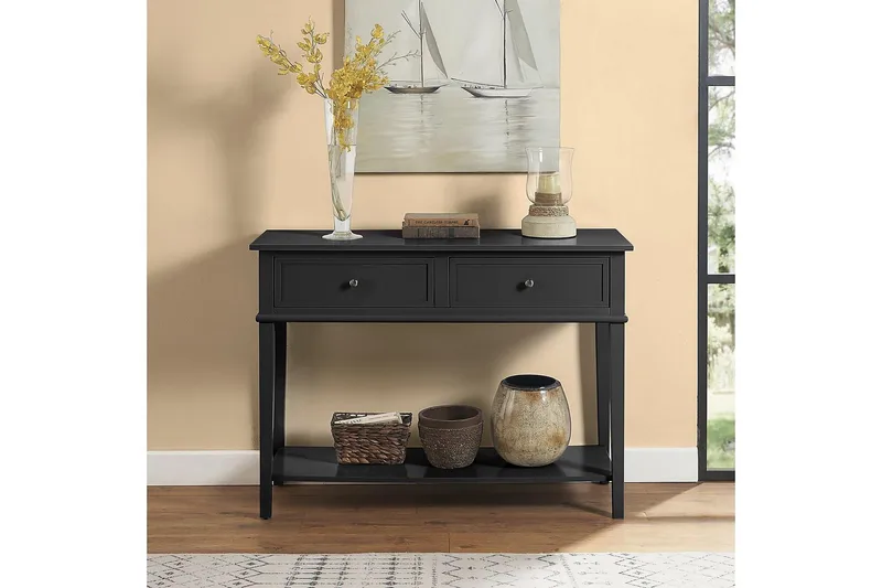 Apupöytä Franklin 104 cm Musta - Dorel Home - Huonekalut - Pöytä & ruokailuryhmä - Apupöytä & sivupöytä - Konsolipöytä