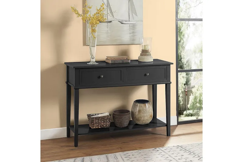 Apupöytä Franklin 104 cm Musta - Dorel Home - Huonekalut - Pöytä & ruokailuryhmä - Apupöytä & sivupöytä - Konsolipöytä
