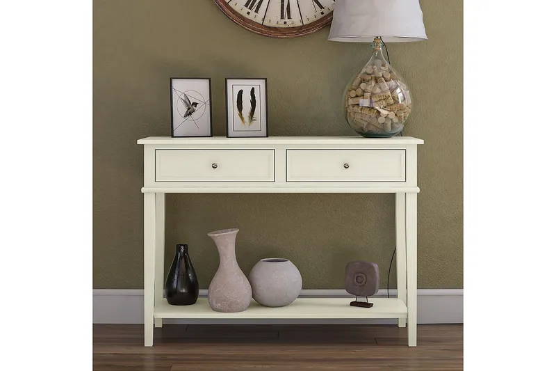 Apupöytä Franklin 104 cm Valkoinen - Dorel Home - Huonekalut - Pöytä & ruokailuryhmä - Apupöytä & sivupöytä - Konsolipöytä